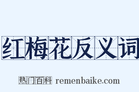 红梅花反义词是什么意思的图片